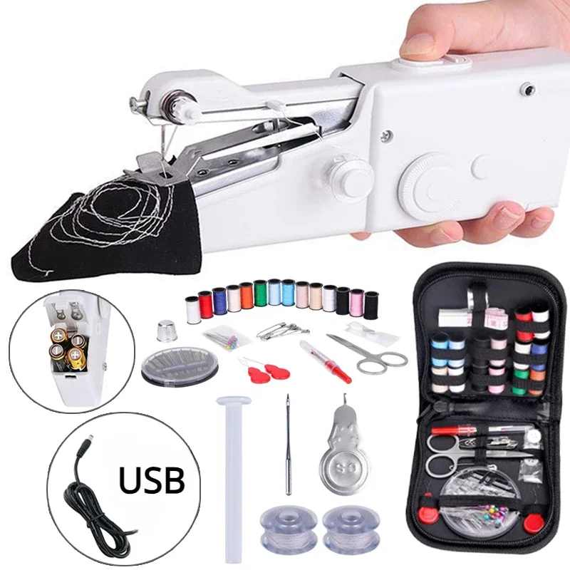 Mini Electric Sewing Machine Handheld - Máquina de coser portátil, máquina de