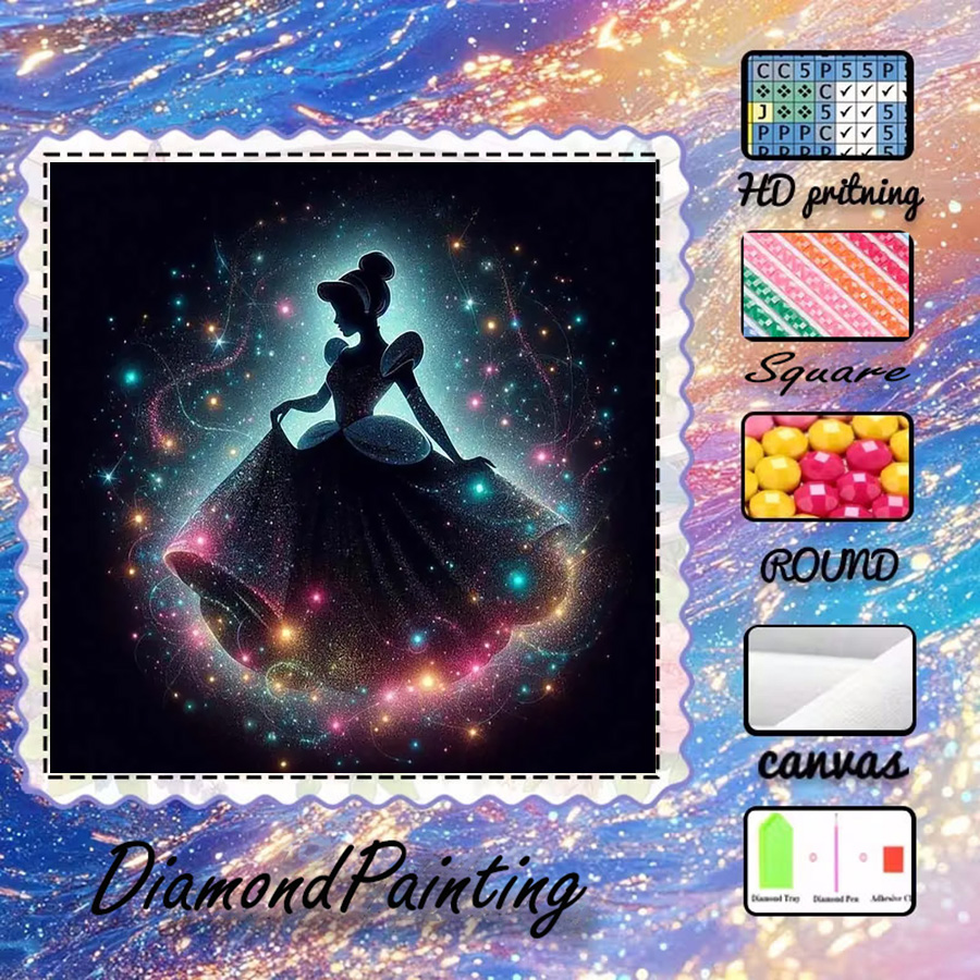 5D Diamond Painting Kit Full Drill - 1 pieza - 5D-DIY - Tela