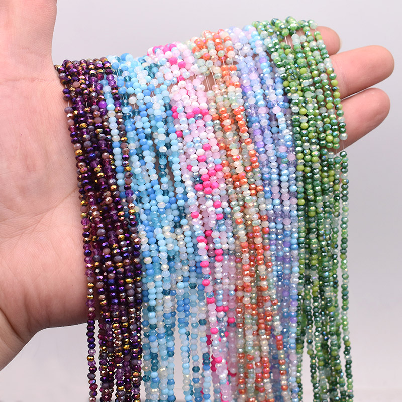 Glass Seed Beads 2Mm Jewelry Making - Cuentas de cristal facetadas Rondelle de