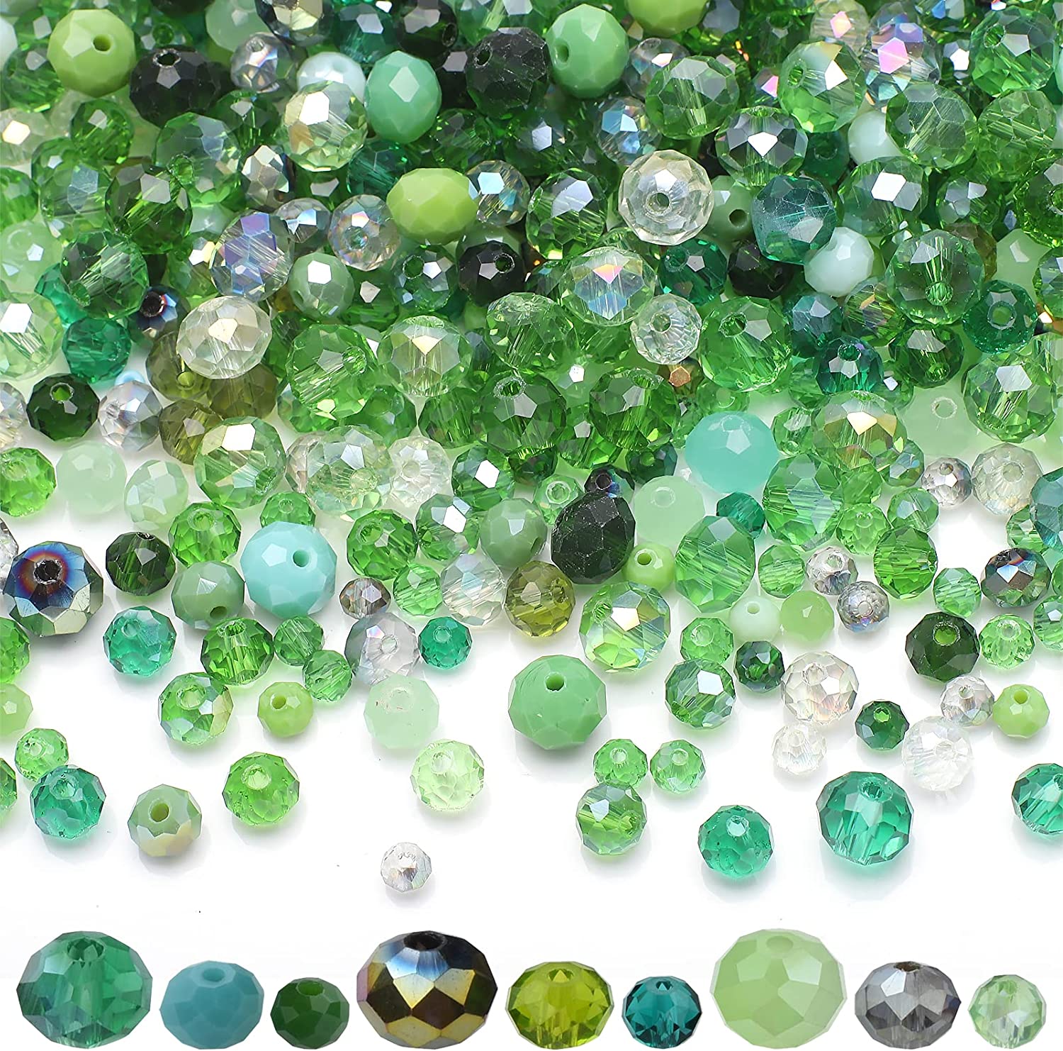 Glass Seed Beads 2Mm Jewelry Making - Rondelle de cristal facetado AB de