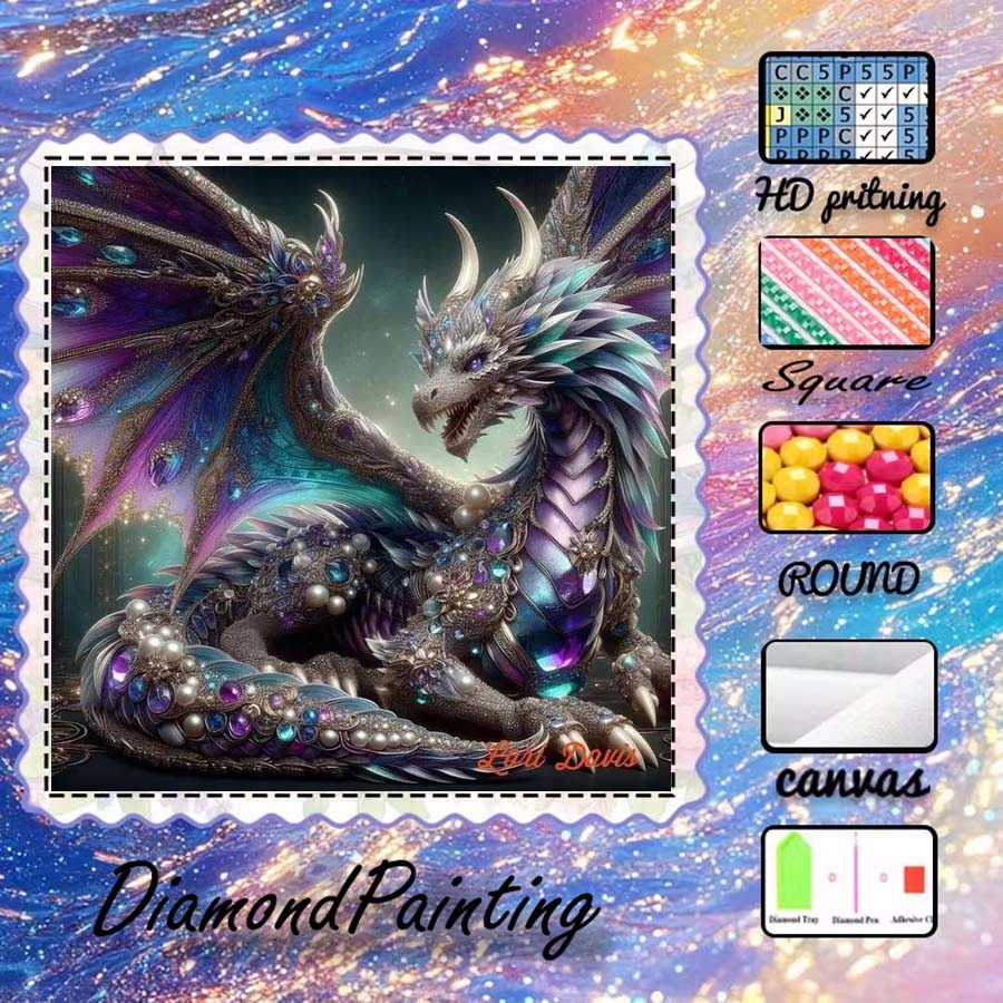 5D Diamond Painting Kit Full Drill - 1 pieza de tela flocada 5D