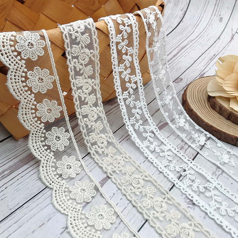 Cotton Embroidery Thread Skeins - 3 yardas/lote bordado blanco Beige hilo