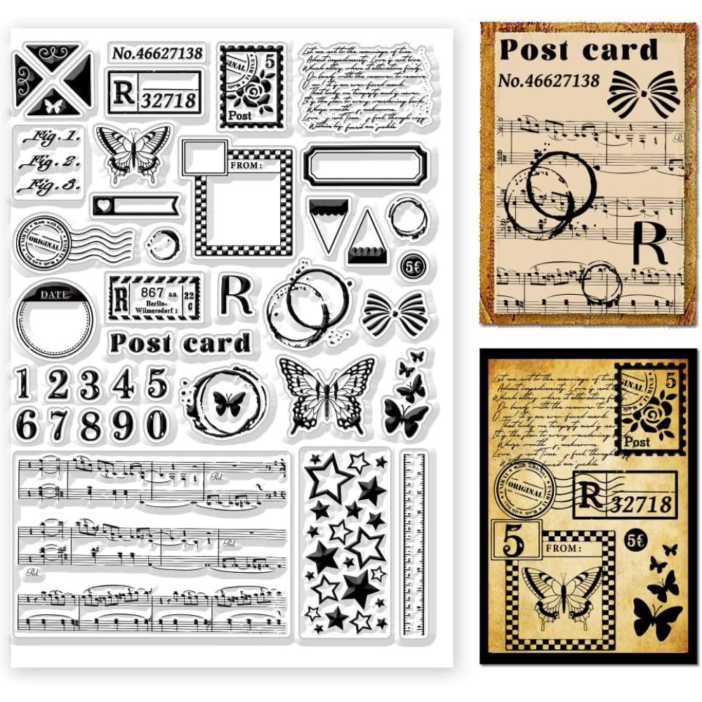 Sellos de silicona con texto V - Clear Silicone Stamps For Card Making reseña y precio