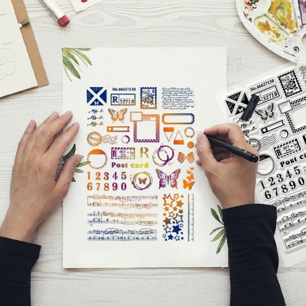 Sellos de silicona con texto V - Clear Silicone Stamps For Card Making reseña y precio