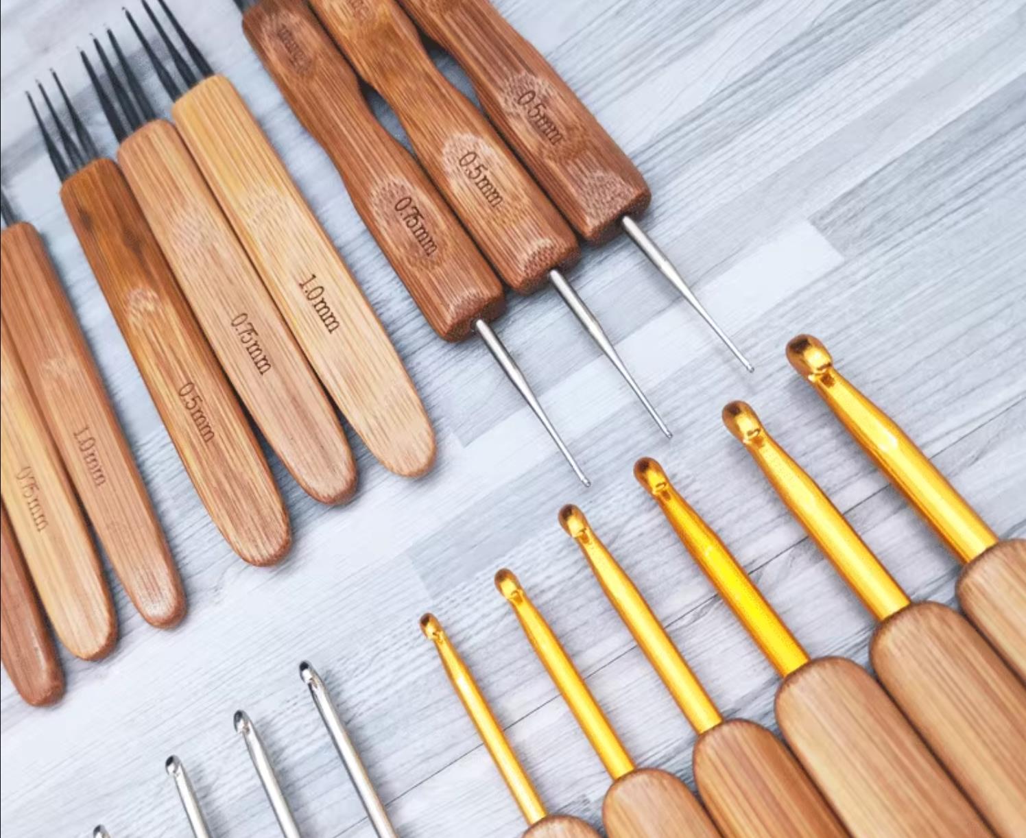 Ganchos de ganchillo con mango - Wooden Crochet Hooks Ergonomic Handle reseña y precio
