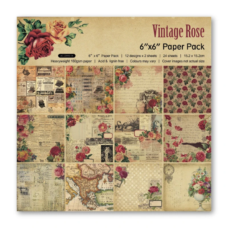 Bloc de recortes con patrón su - Vintage Junk Journal Scrapbooking Paper reseña y precio