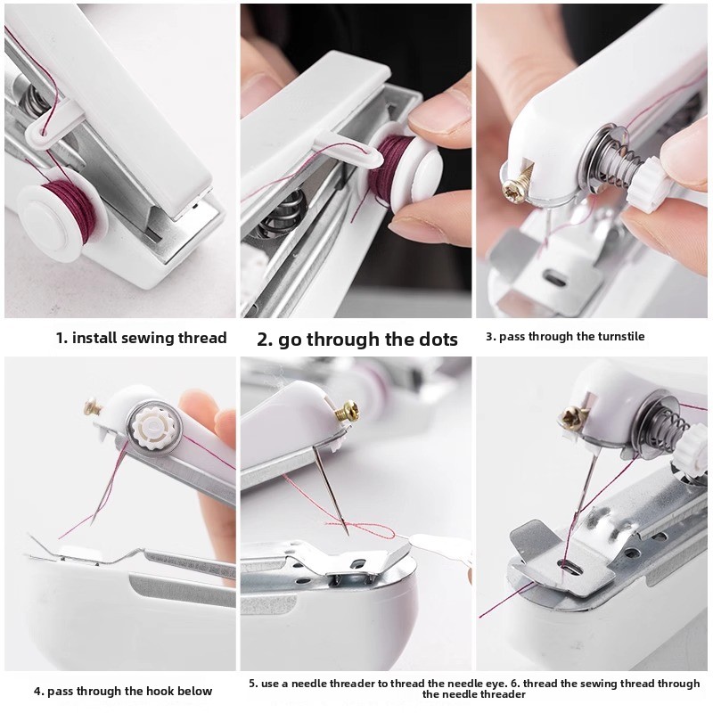Máquina de coser portátil de m - Mini Electric Sewing Machine Handheld reseña y precio