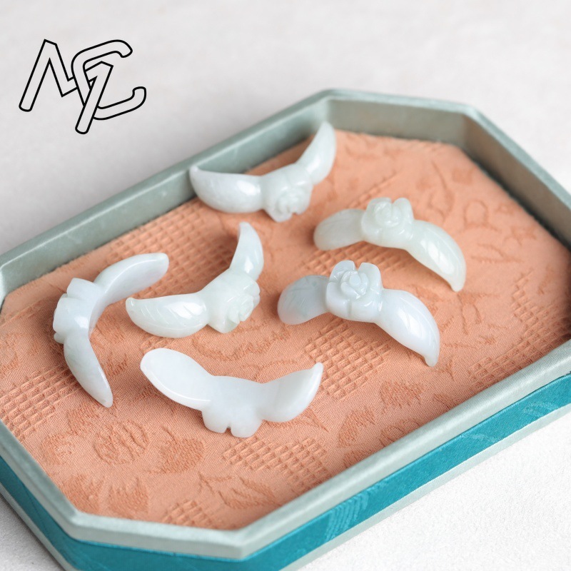 2 piezas de jadeíta blanca nat - Beading reseña y precio