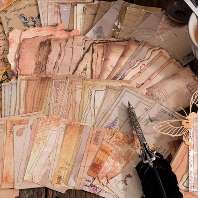 Bloc de notas de borde quemado - Vintage Junk Journal Scrapbooking Paper reseña y precio