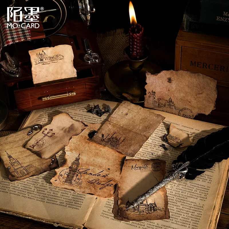 Bloc de notas de borde quemado - Vintage Junk Journal Scrapbooking Paper reseña y precio