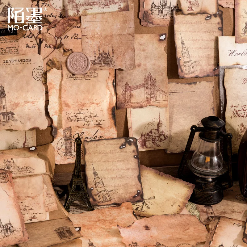 Bloc de notas de borde quemado - Vintage Junk Journal Scrapbooking Paper reseña y precio