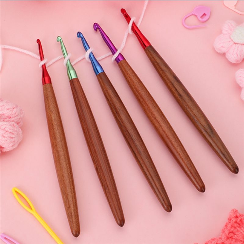 A59Z-Ganchos de ganchillo ergo - Wooden Crochet Hooks Ergonomic Handle reseña y precio