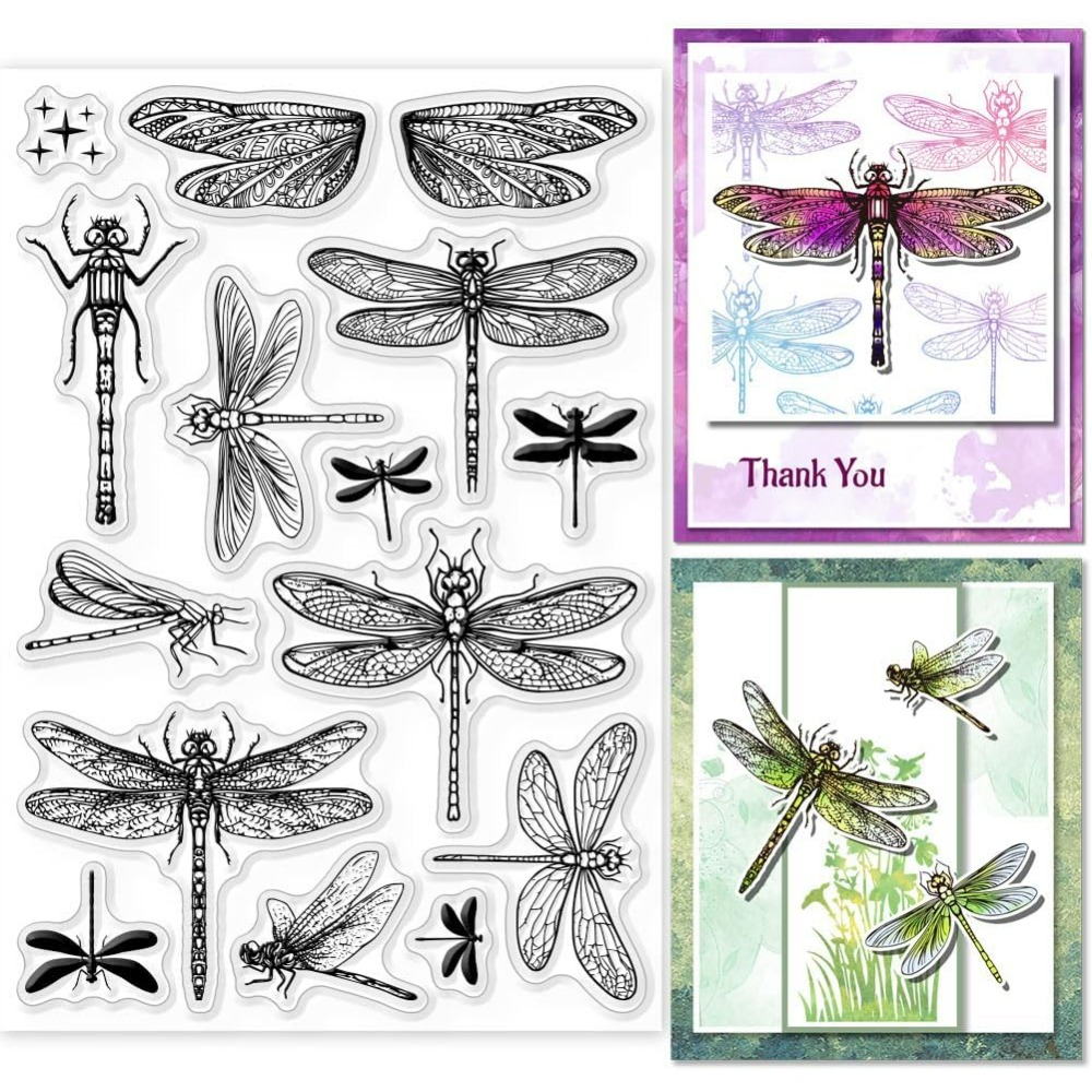 Sellos transparentes de libélu - Clear Silicone Stamps For Card Making reseña y precio