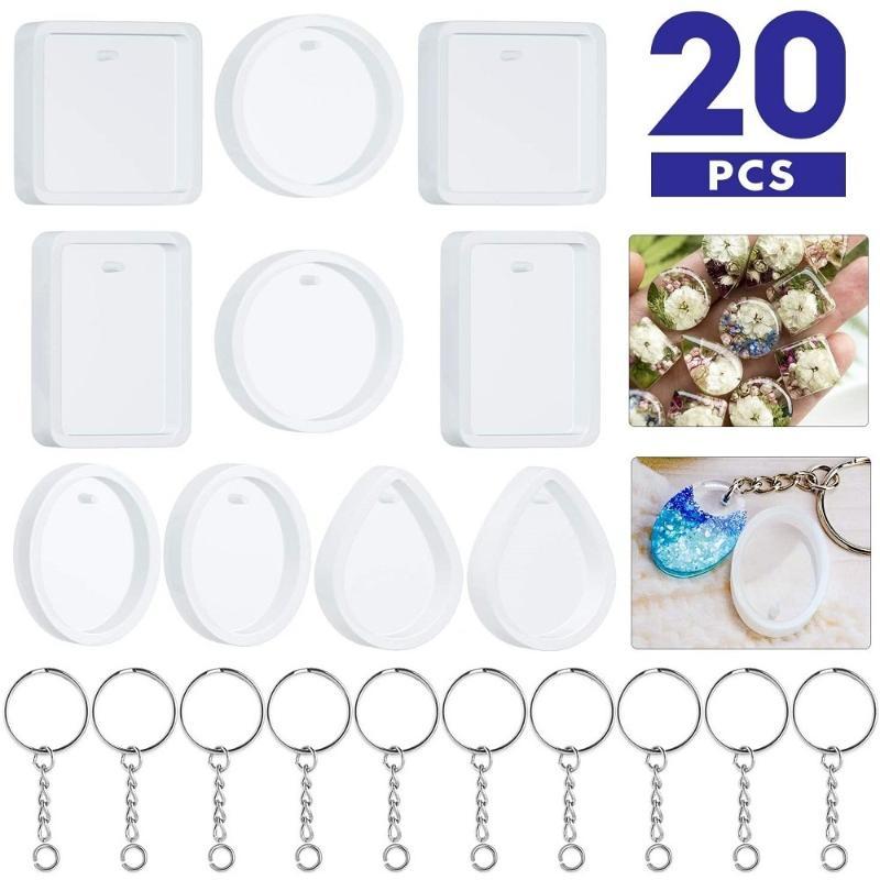 20 piezas/juego, kit de moldes - Silicone Epoxy Resin Molds Set reseña y precio
