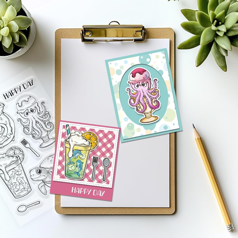 Sellos transparentes de animal - Clear Silicone Stamps For Card Making reseña y precio