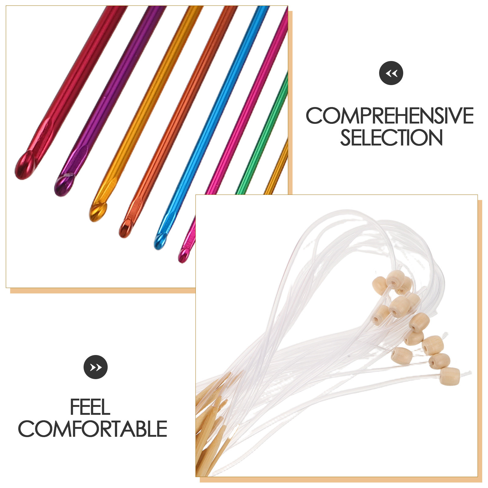 1 juego de agujas de ganchillo - Wooden Crochet Hooks Ergonomic Handle reseña y precio