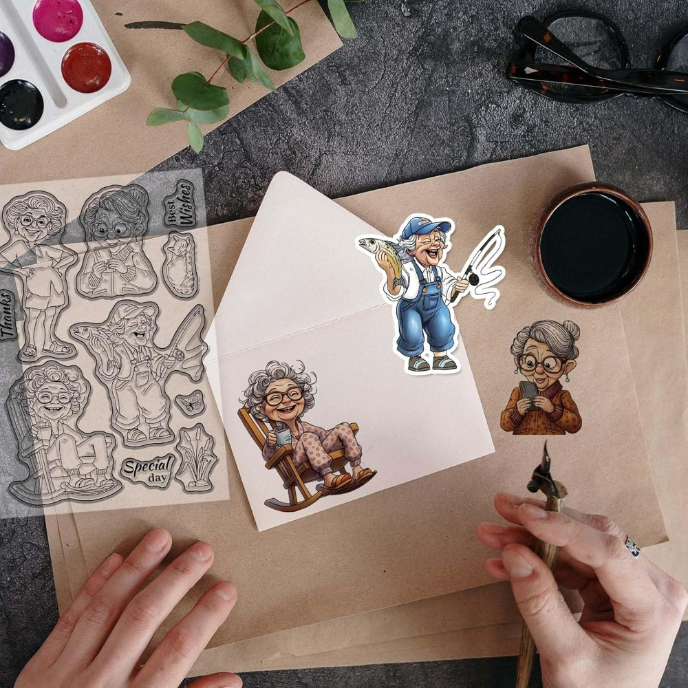 Sellos transparentes sonriente - Clear Silicone Stamps For Card Making reseña y precio