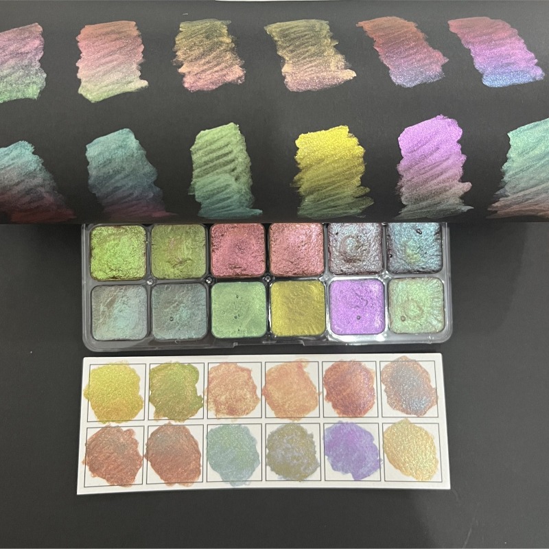Pintura Acuarela Sólida Camale - Watercolor Paint Set Solid Pigment reseña y precio